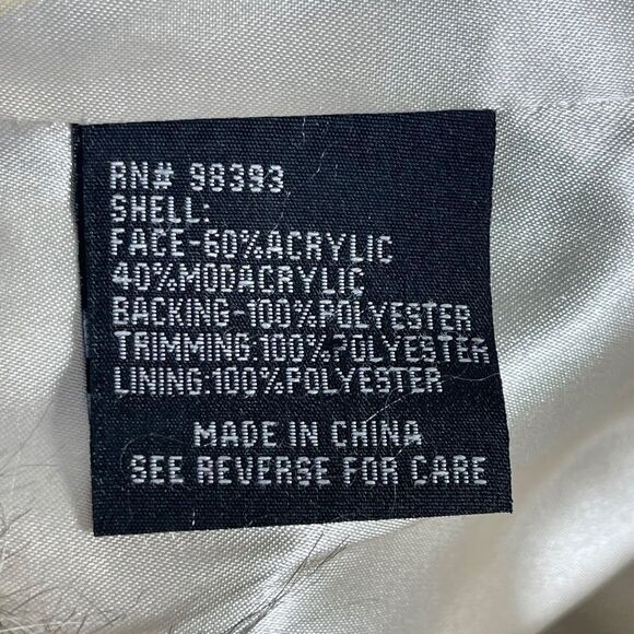 Pamela McCoy Brown/Tan/Cream Faux Fur Front Zip Side Slit Pocket Vest Sz M - Picture 7 of 8